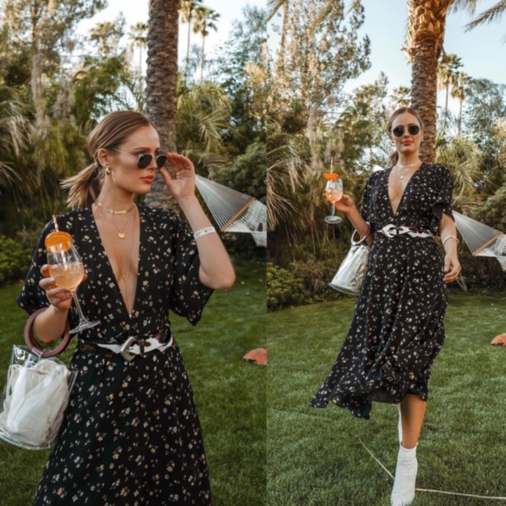 Reformation Karen Midi Floral Dress